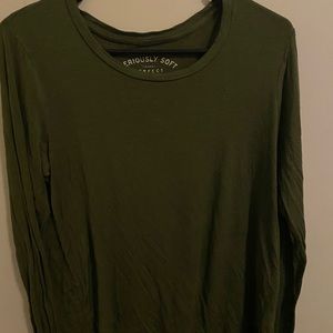 Olive green long sleeve shirt